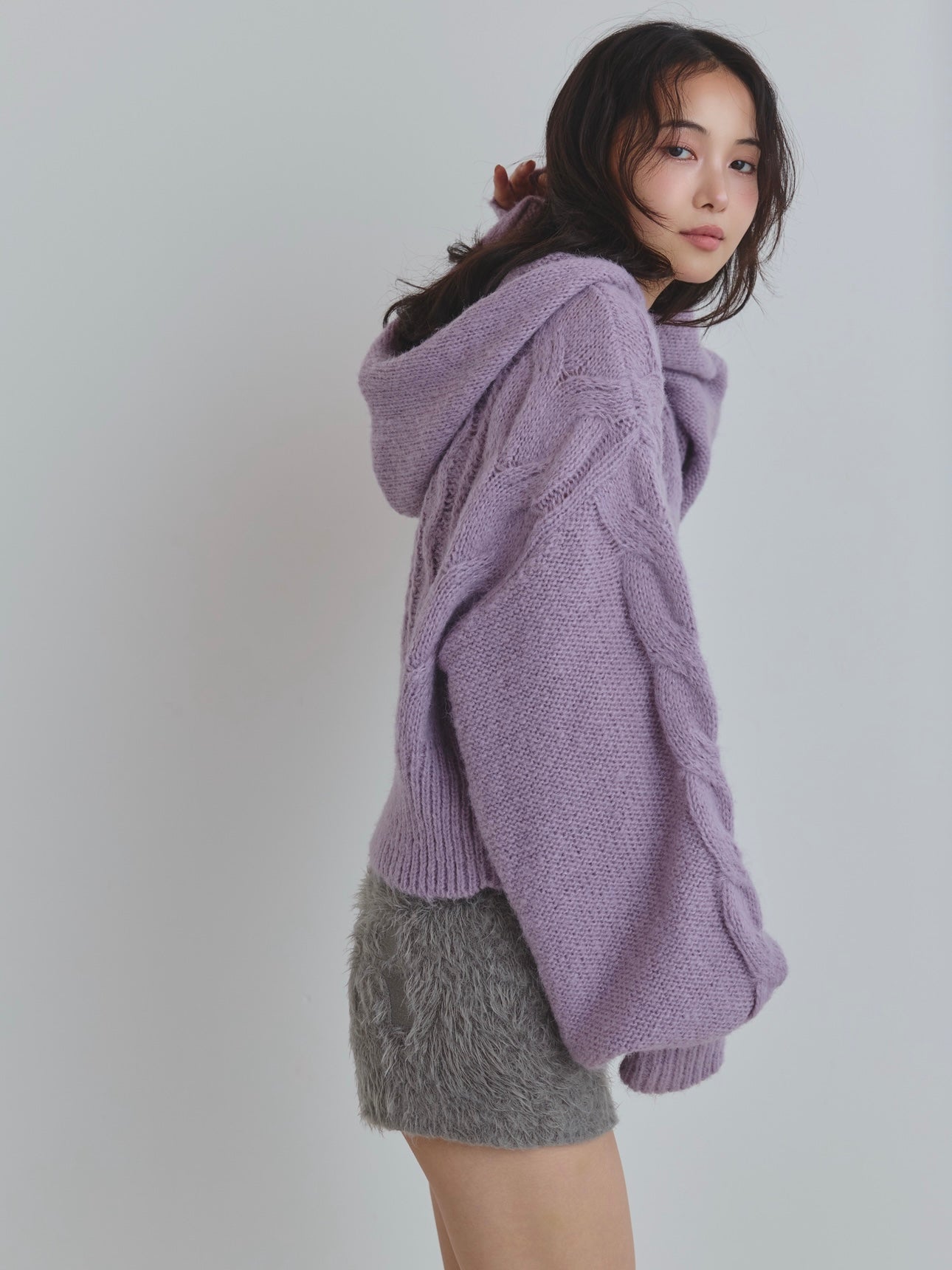 cable knit hoodie – andequal