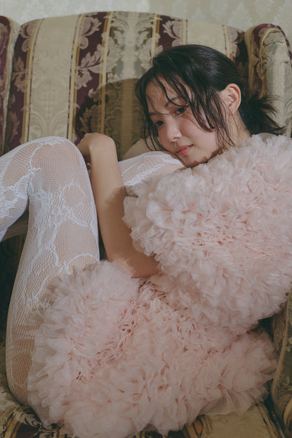 soft sparkle tulle blouse