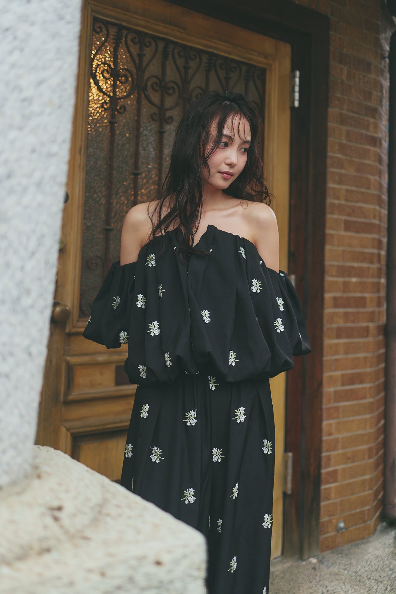embroidery off shoulder blouse – andequal