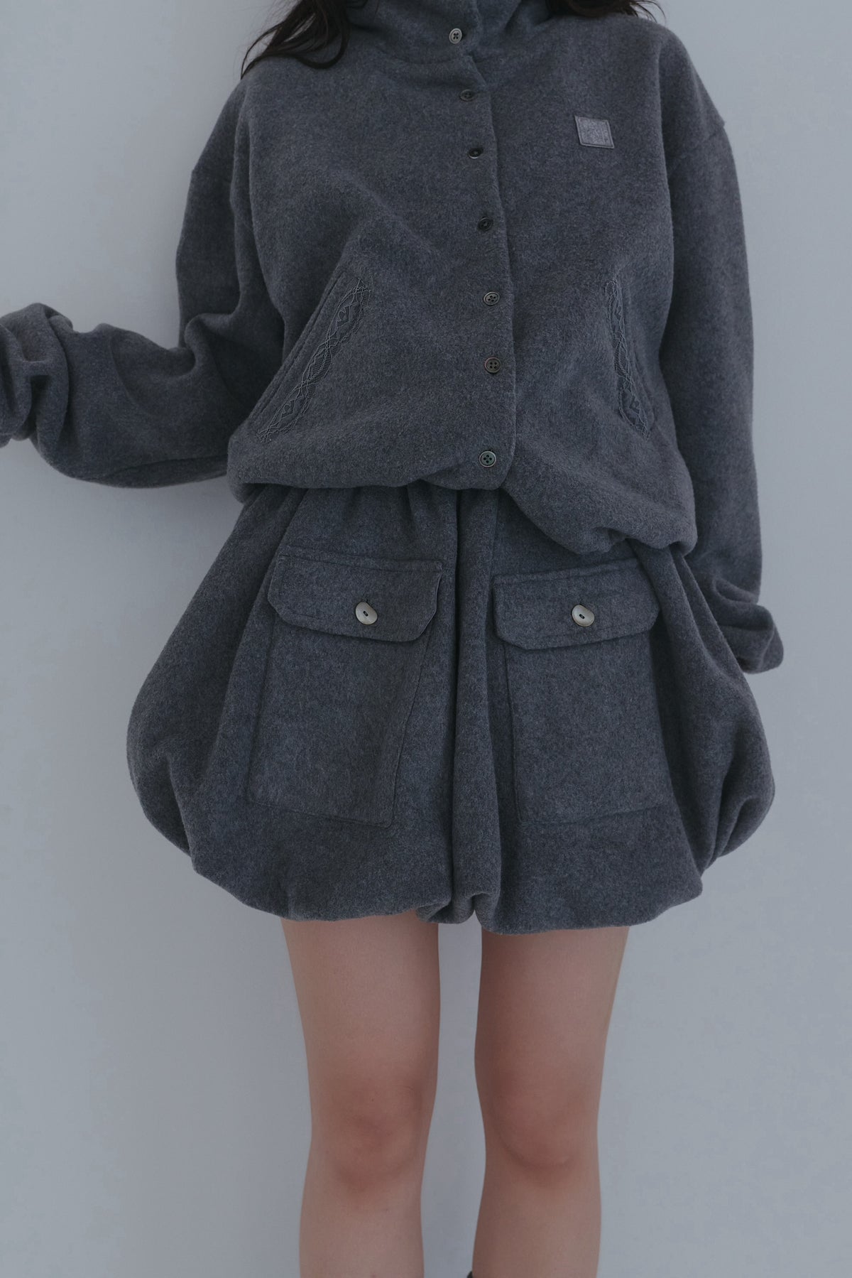 fleece balloon skirt