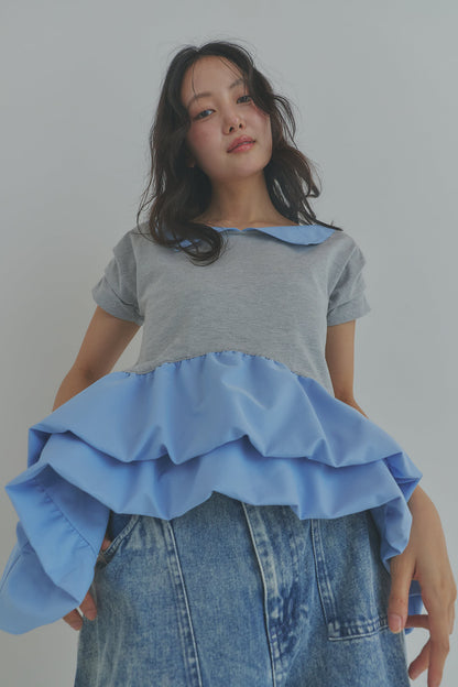 bicolor frill tops