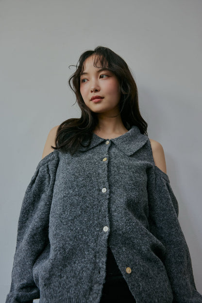 collar design shoulder knit