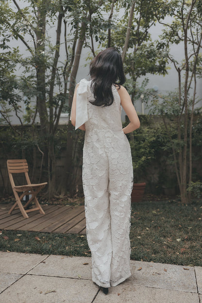 ribbon shoulder lace combinaison