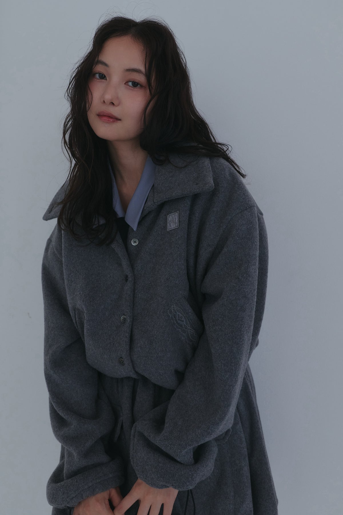 lace pocket fleece jacket