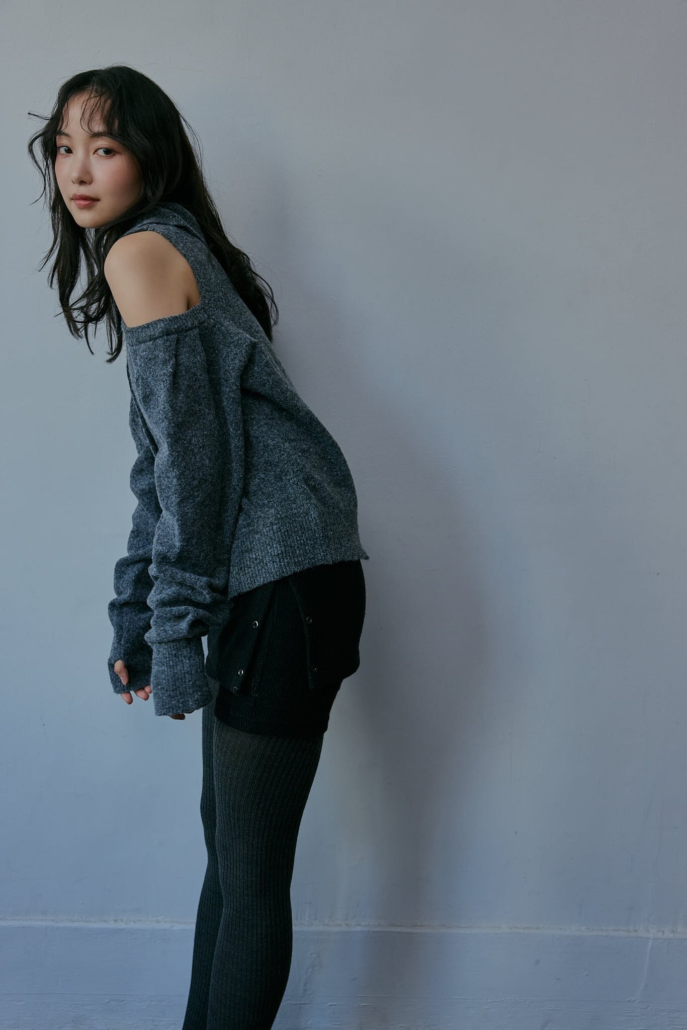 collar design shoulder knit