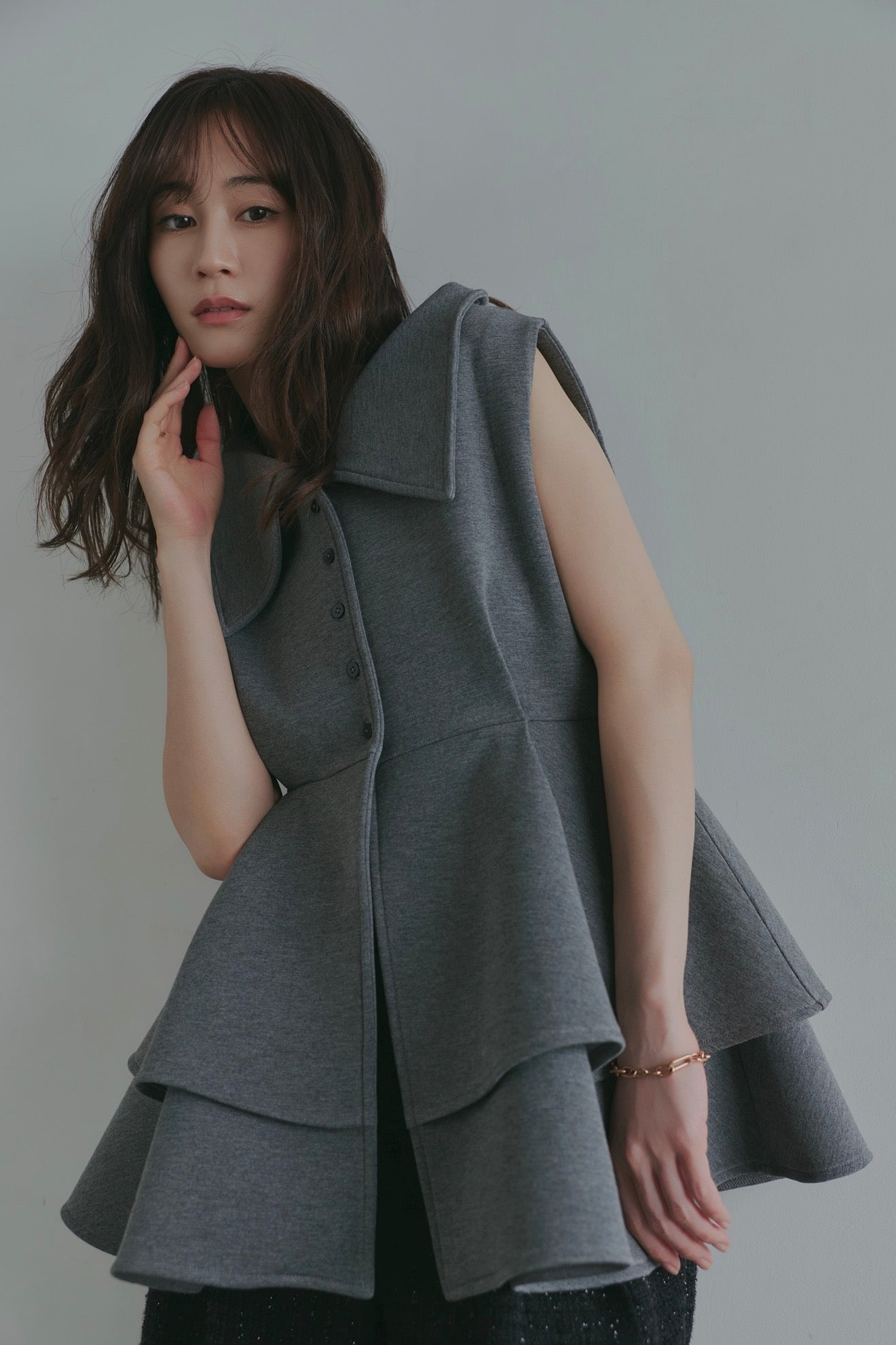 collar design peplum tops
