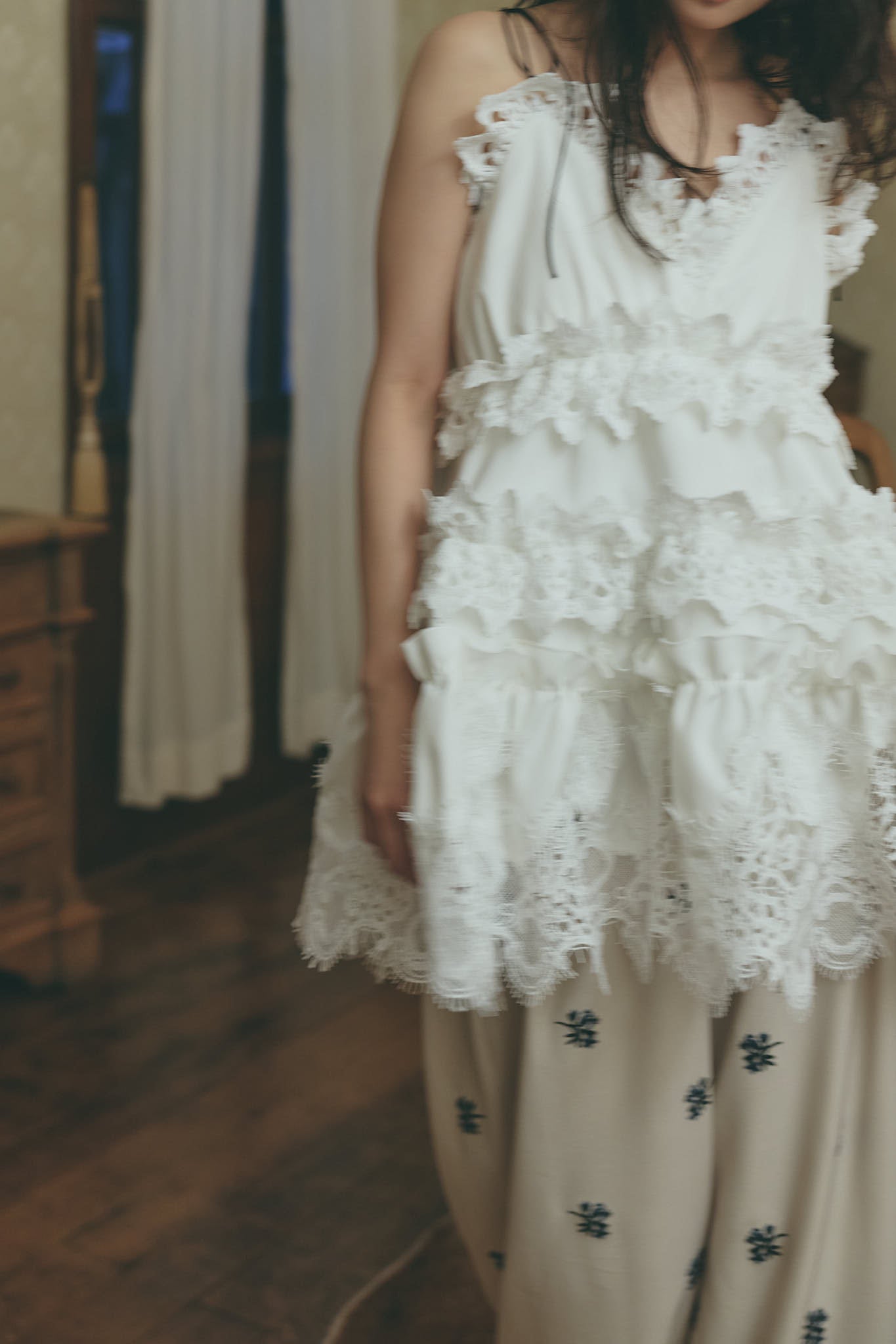 bloom lace cami tunic