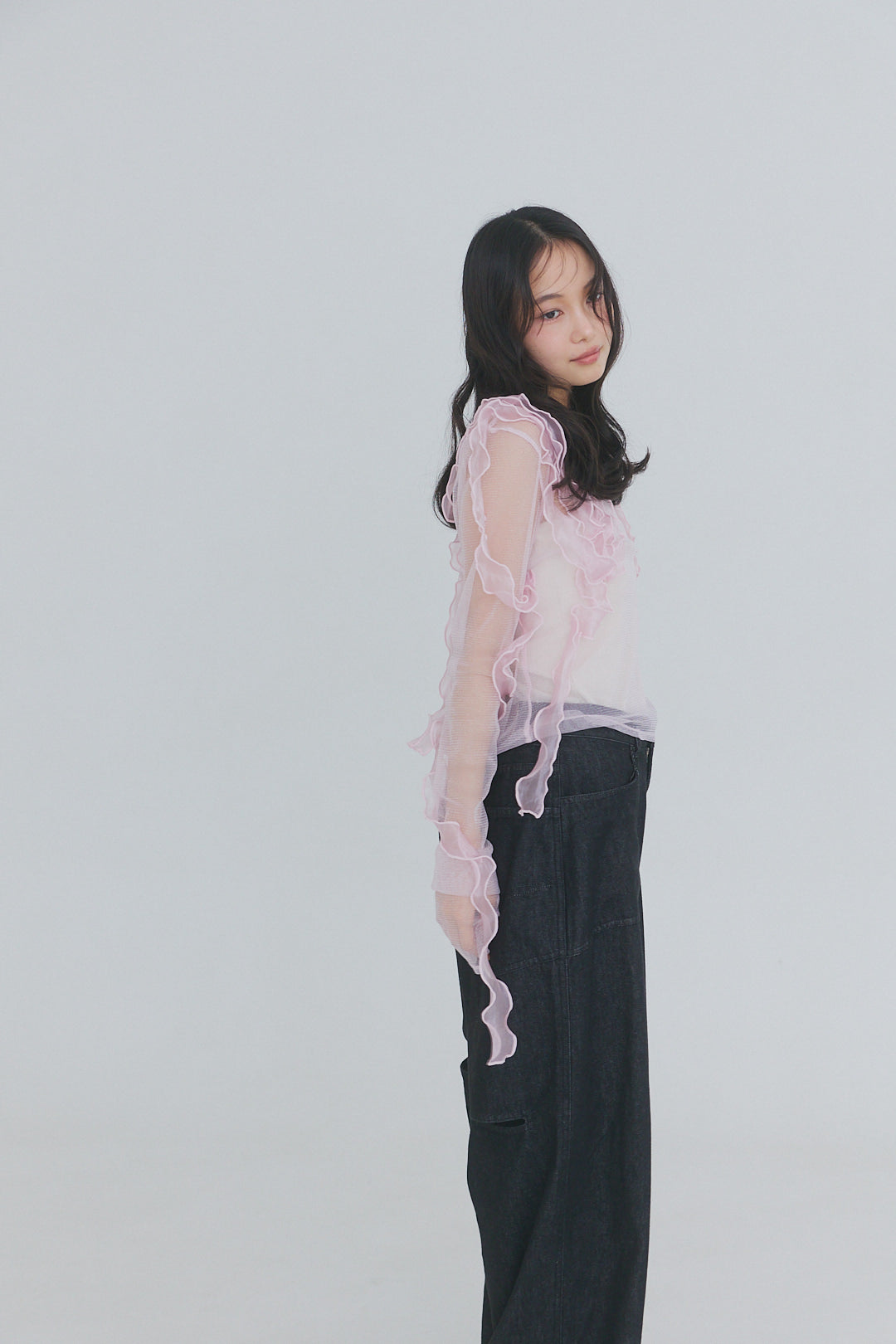 random ribbon sheer tops