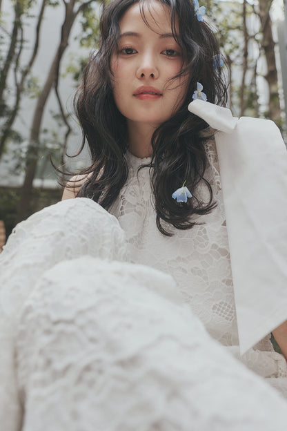ribbon shoulder lace combinaison