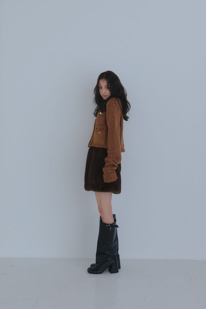 gold button pocket knit