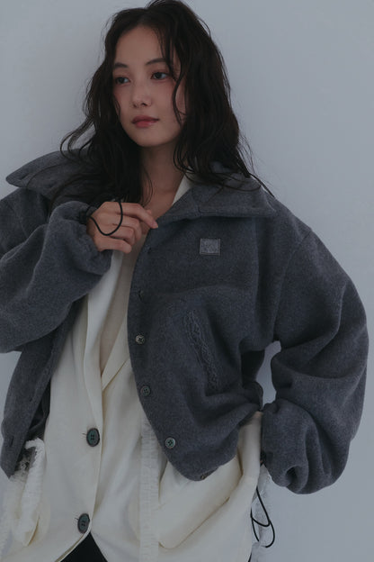 lace pocket fleece jacket