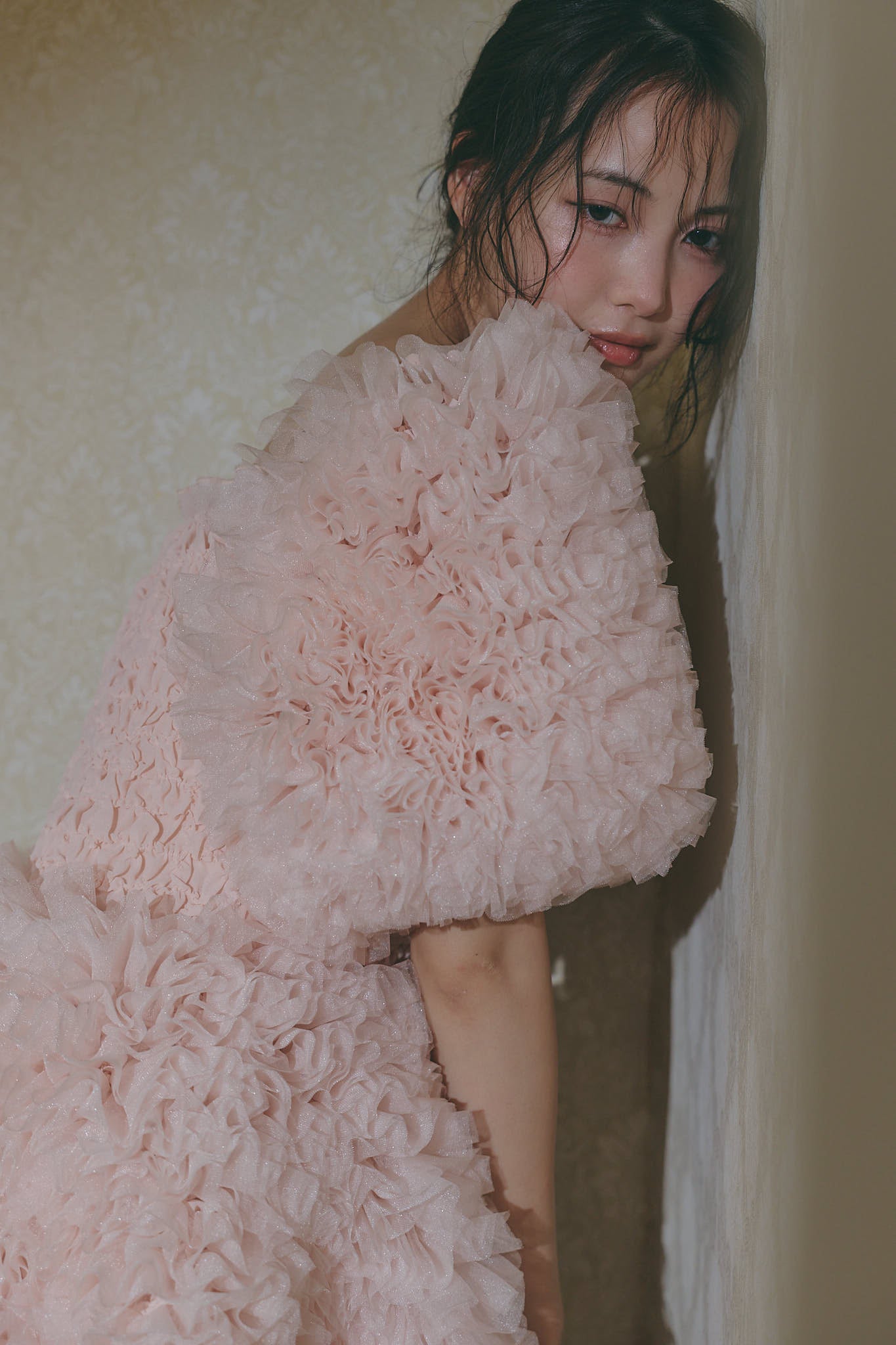 soft sparkle tulle blouse
