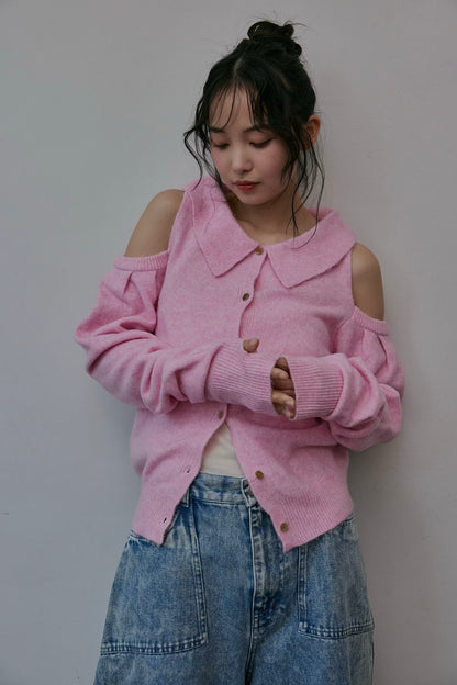 collar design shoulder knit