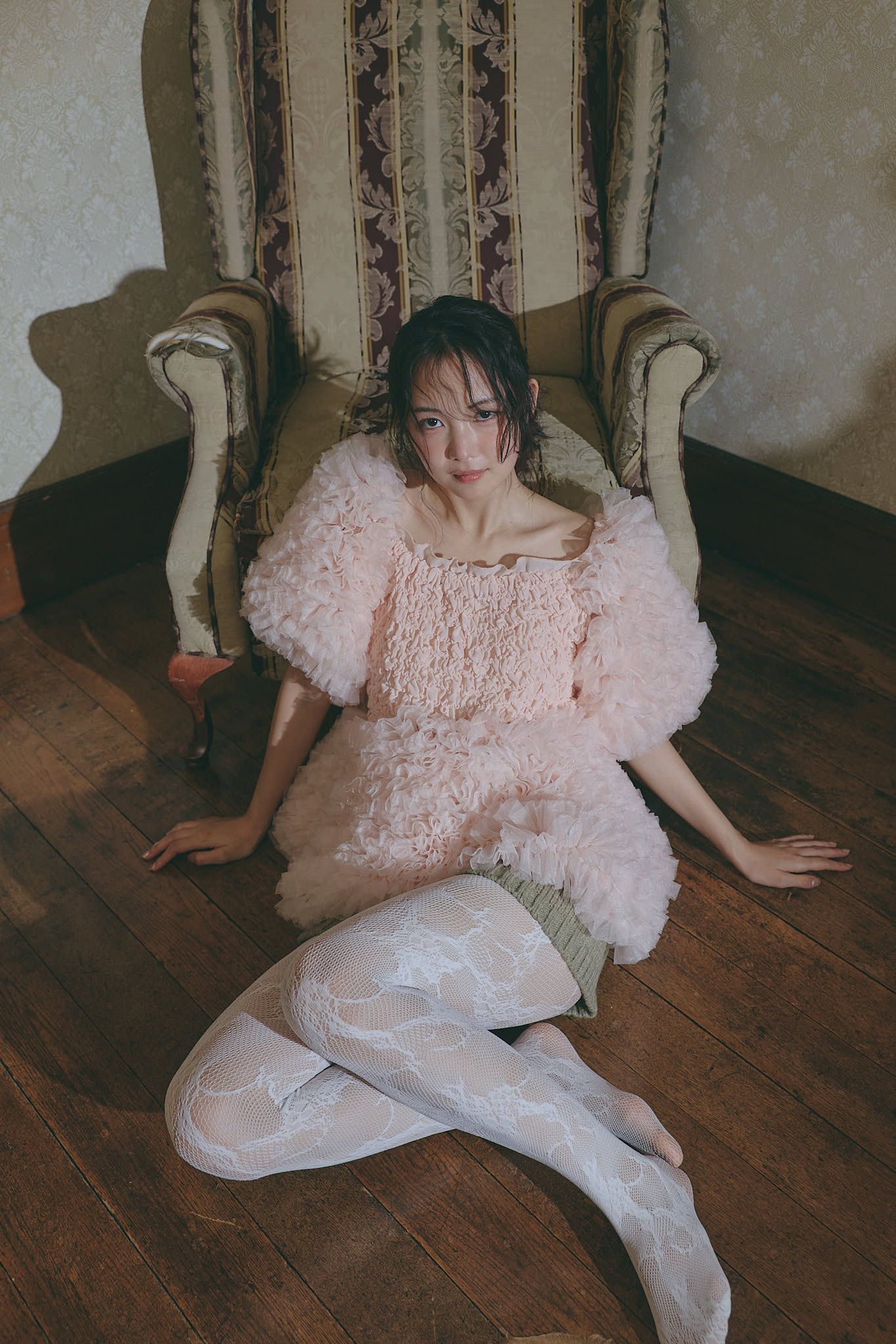 soft sparkle tulle blouse
