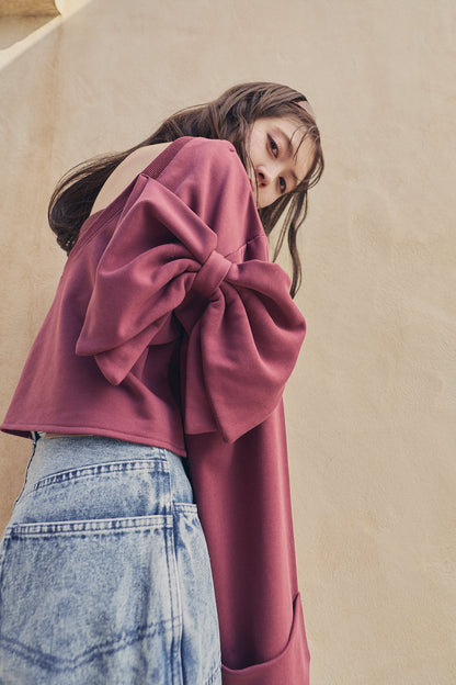 back open ribbon sweat