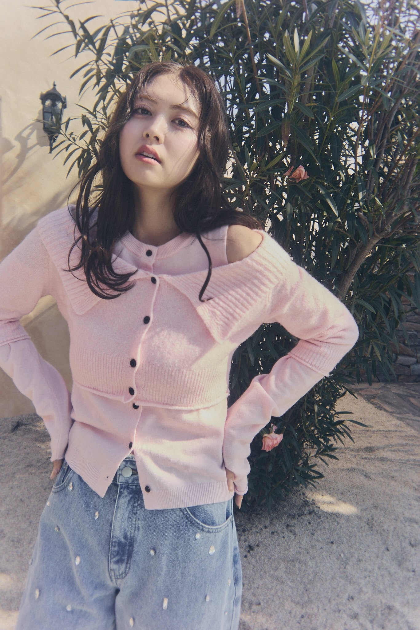 bicolor 2way knit