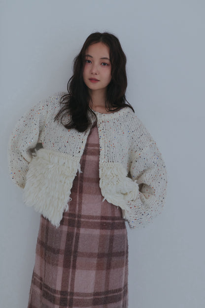 fringe design gritter knit
