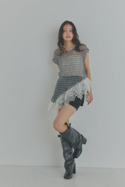 lace docking mesh knit