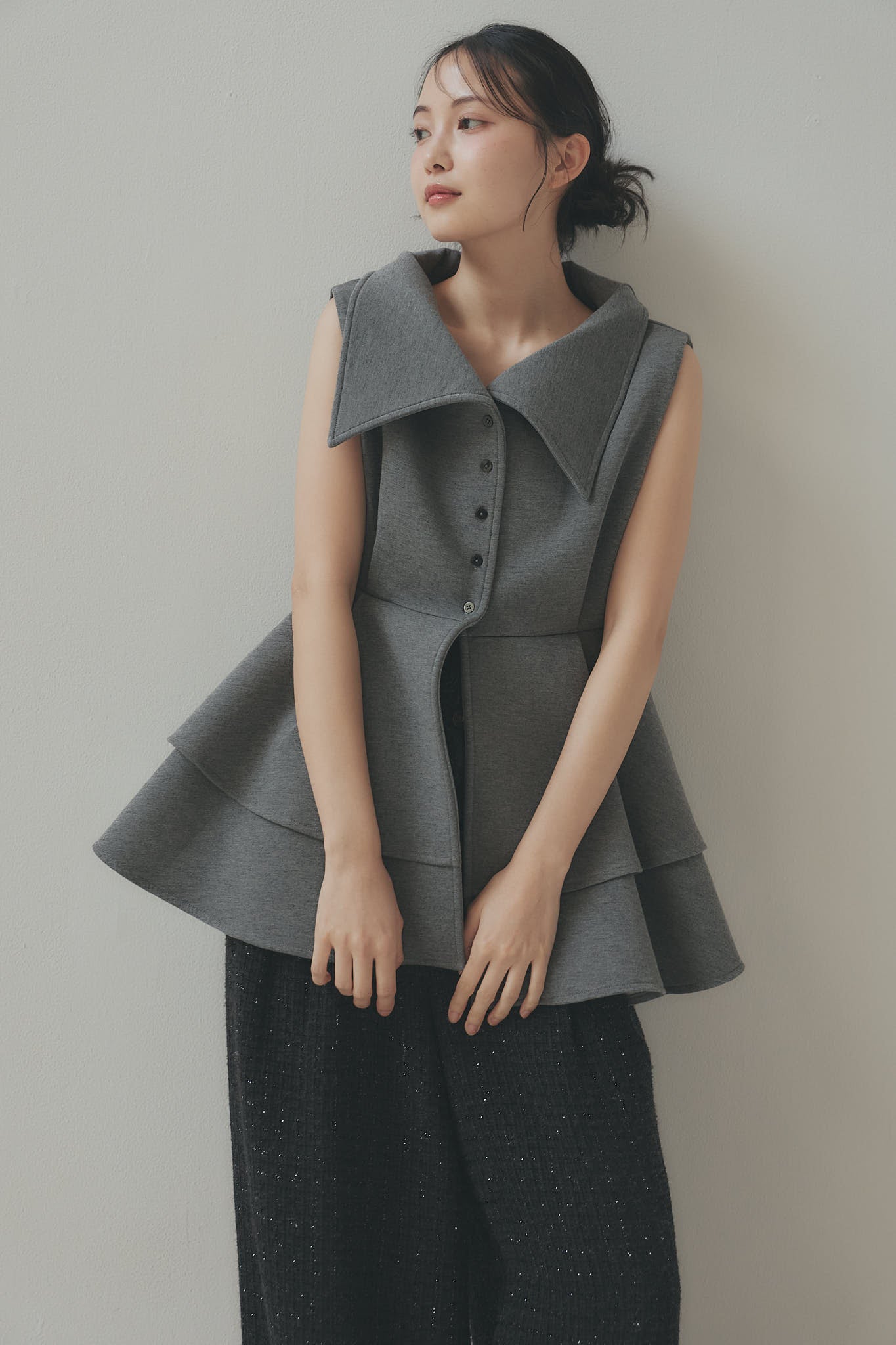 collar design peplum tops