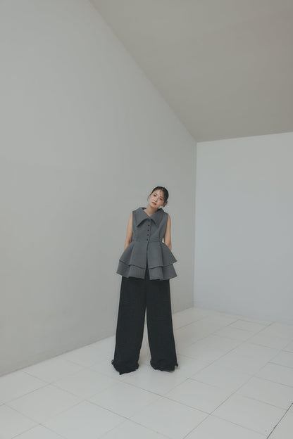 collar design peplum tops