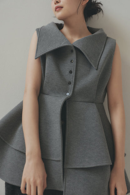 collar design peplum tops