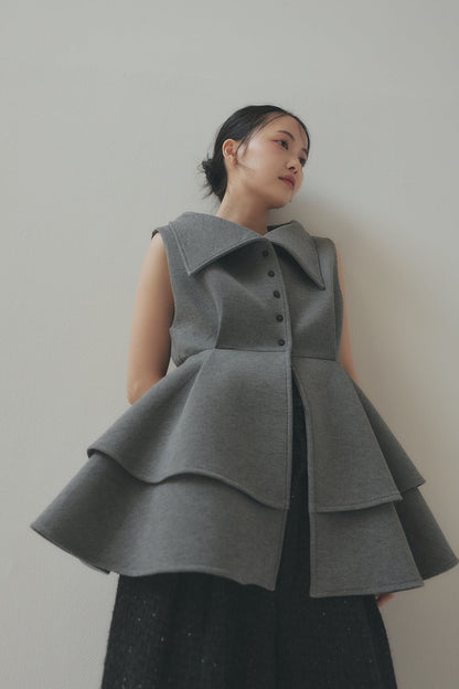 collar design peplum tops