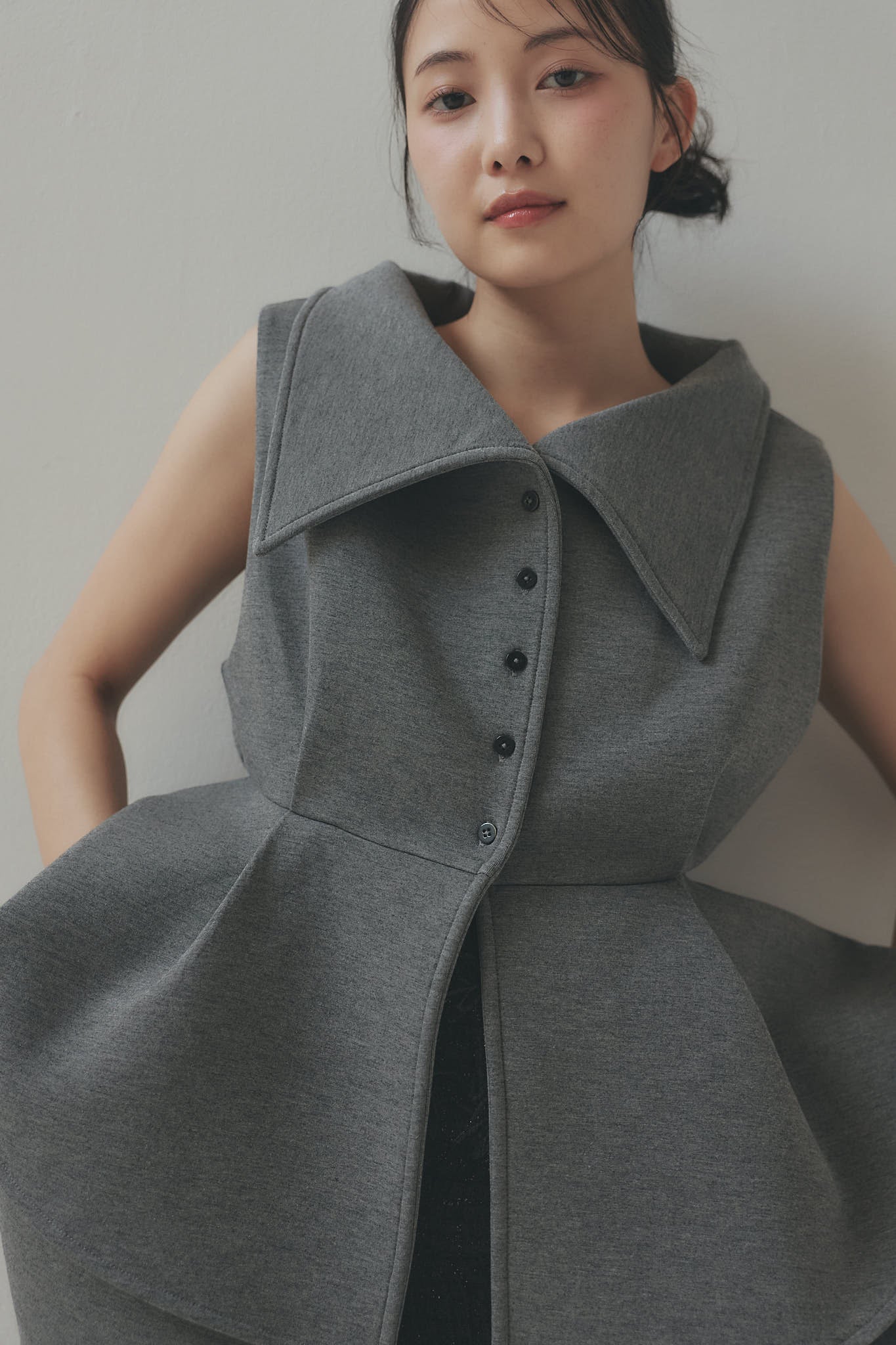 collar design peplum tops