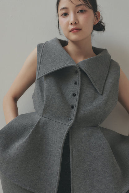 collar design peplum tops