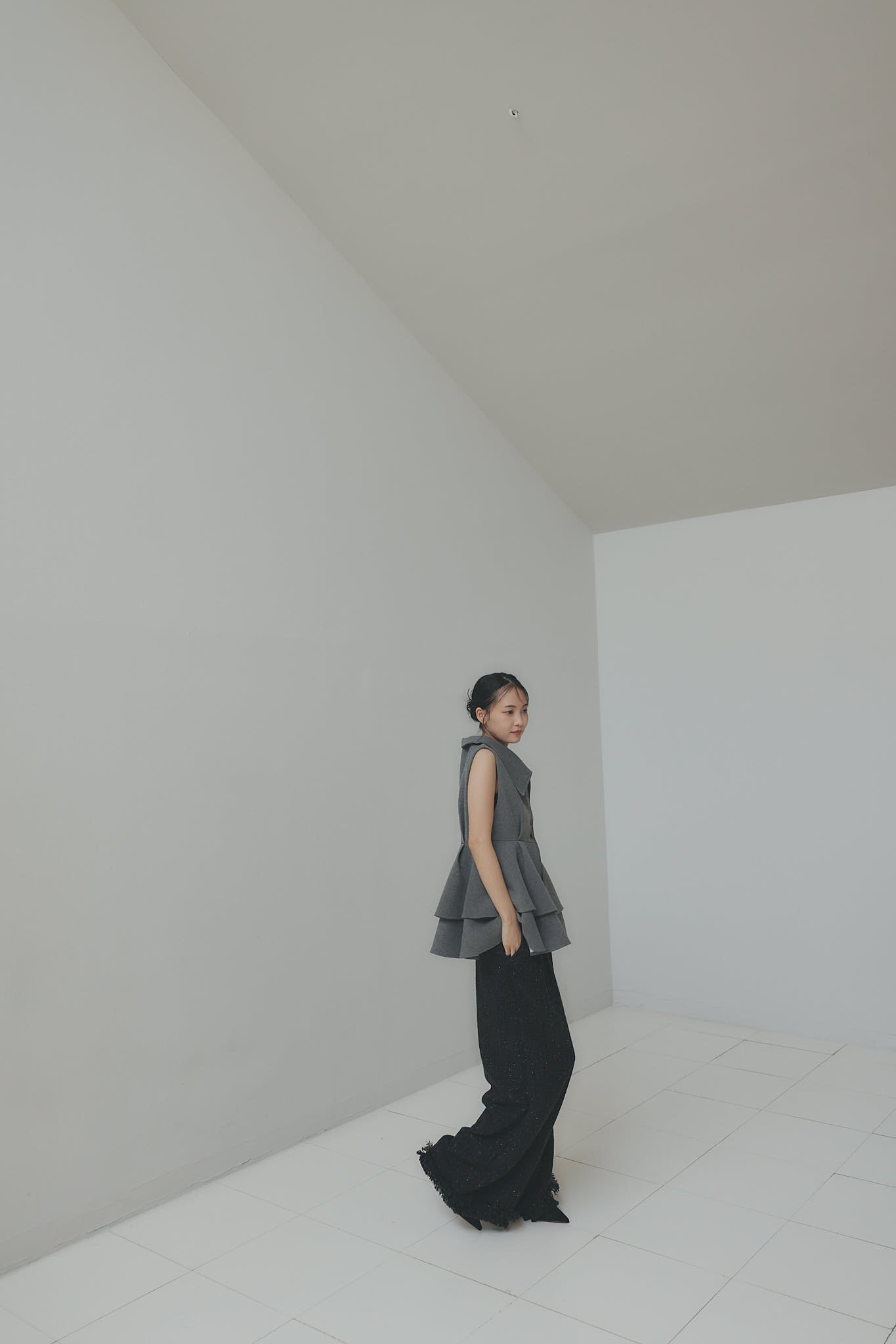 collar design peplum tops