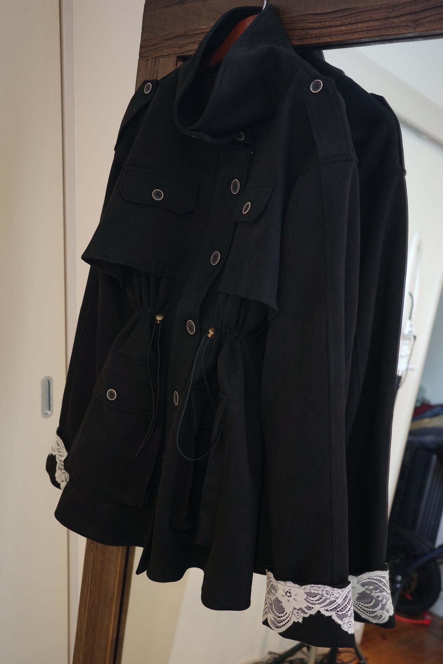 drawstring trench jacket［9月下旬から10月上旬お届け］