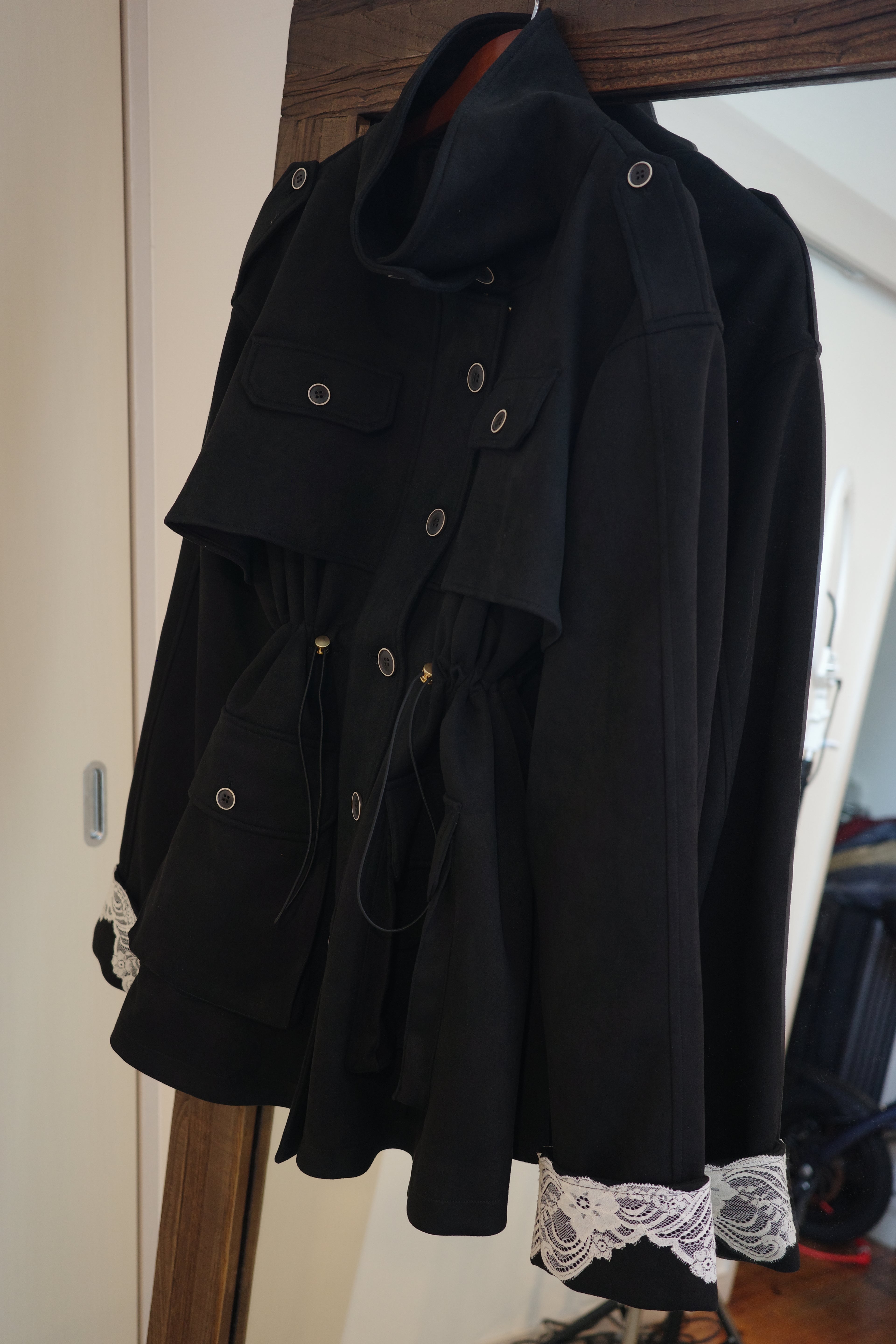 drawstring trench jacket［9月下旬から10月上旬お届け］