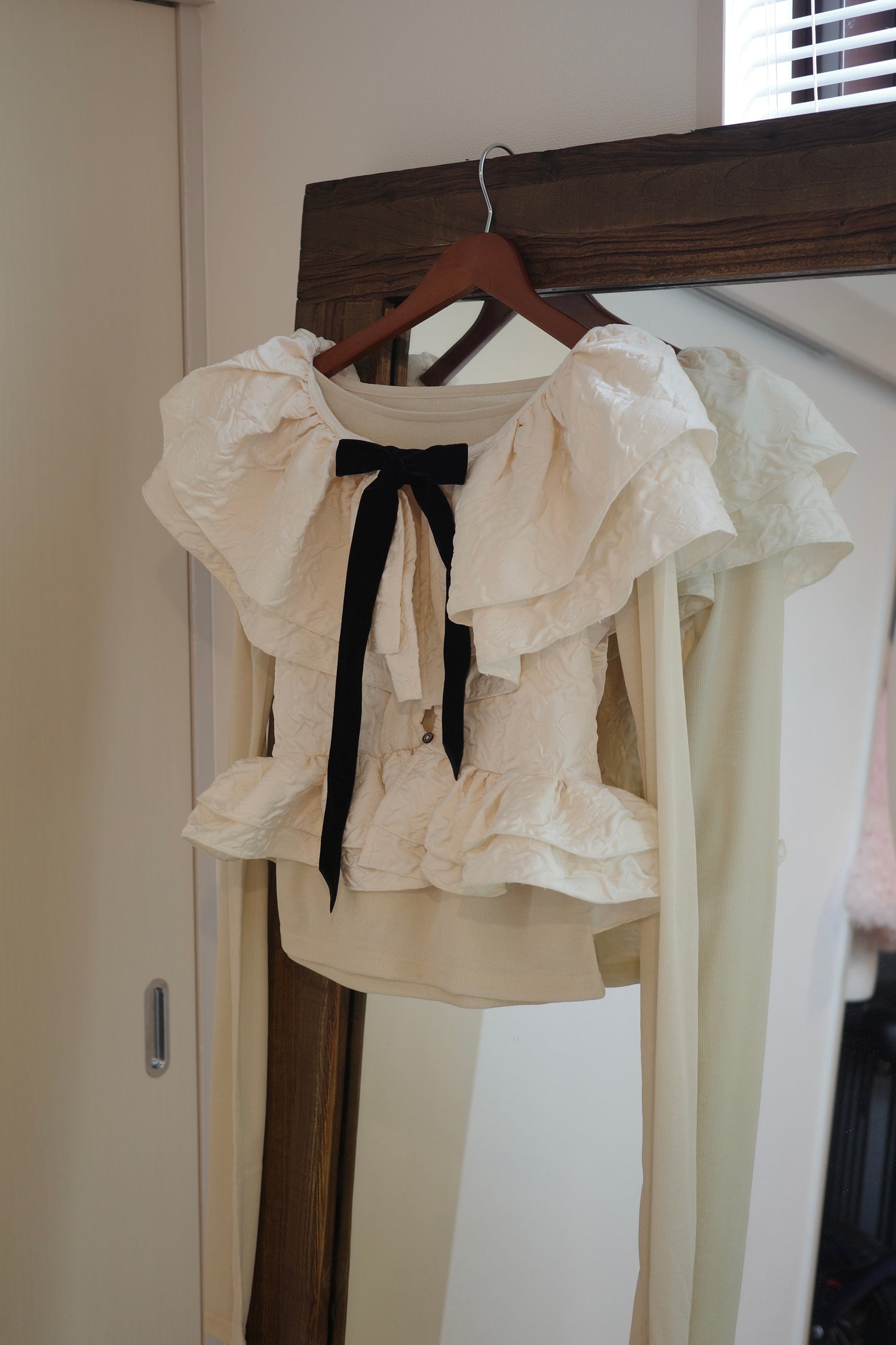 jacquard layered tops［8月上旬から中旬お届け］