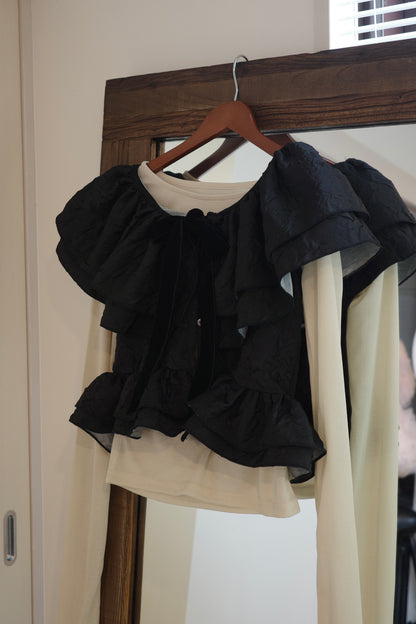 jacquard layered tops［8月上旬から中旬お届け］